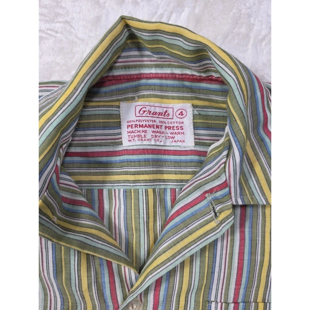 Vintage 70s 80s Boys 2Pc Outfit Grants Shirt Health-Tex Shorts 4T